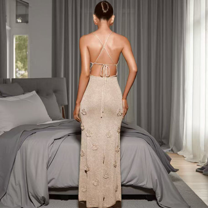 Damen glamouröses Abendkleid mit floralem Design Echo Archiv