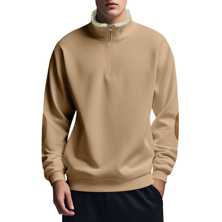 Herren Fleece-Shirt mit Stehkragen Echoarchiv