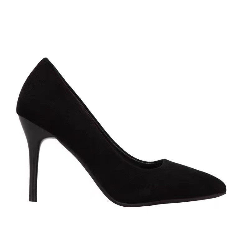 Damen Spitz zulaufende Stiletto-Pumps aus Samtoptik mit hohem Absatz Echo Archiv