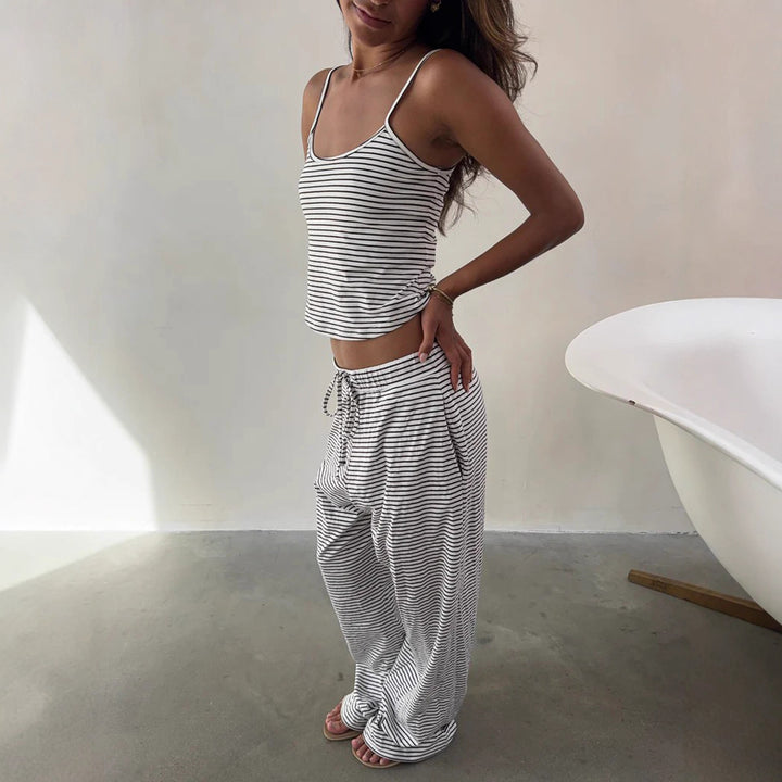 Damen lässiges Sport-Set aus hochwertigem Jersey mit durchgehendem Gummizug Echo Archiv