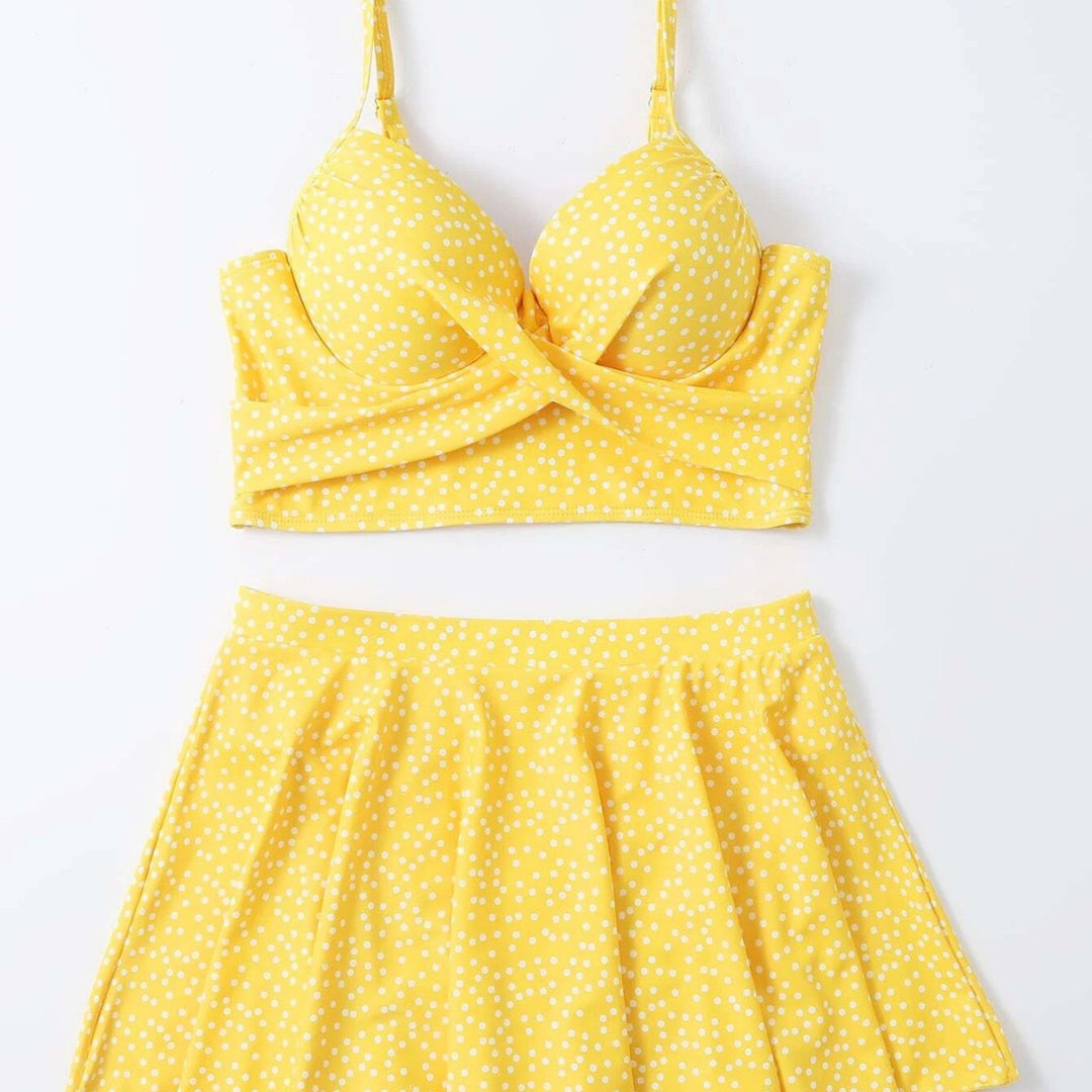 Damen Tankini-Set mit verspieltem Rock und gepolstertem Oberteil Echo Archiv