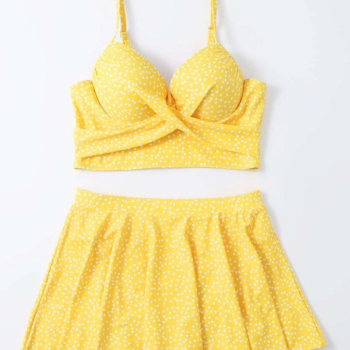 Damen Tankini-Set mit verspieltem Rock und gepolstertem Oberteil Echo Archiv