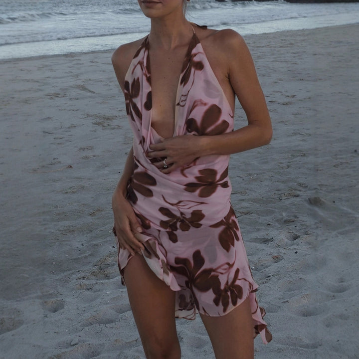 Damen Sommerliches A-Linienkleid mit floralem Druck Echo Archiv