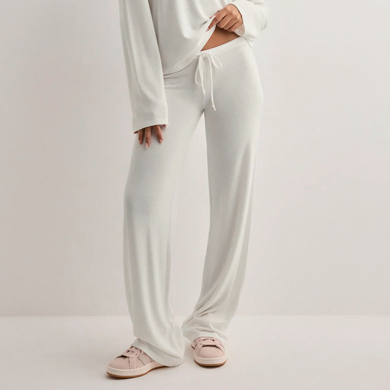 Damen bequeme Lounge-Hosen mit verstellbarem Bund Echo Archiv