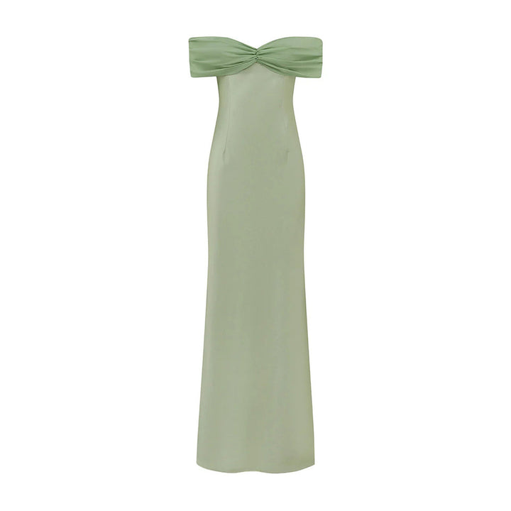 Damen elegantes Maxikleid mit schulterfreiem Design Echo Archiv