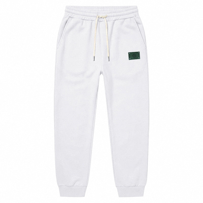 Herren Minimalistische Fleece-Jogginghose mit elastischem Tunnelzug und schmalen Bündchen – Sorevano