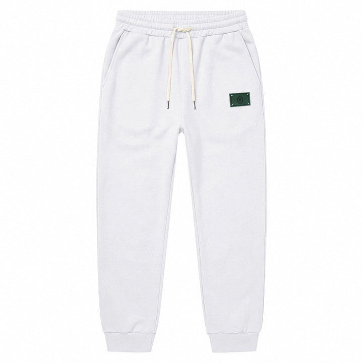 Herren Minimalistische Fleece-Jogginghose mit elastischem Tunnelzug und schmalen Bündchen – Sorevano