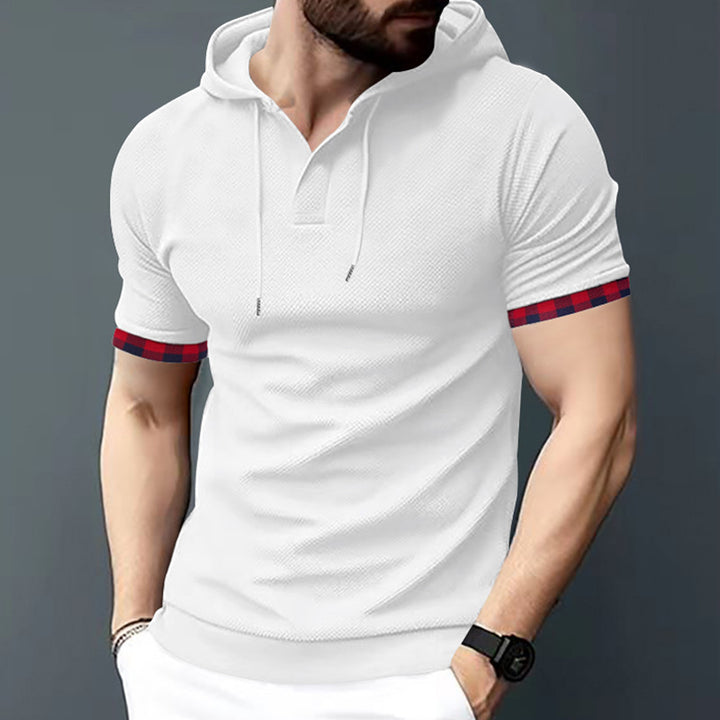 Herren sportliches Kurzarm-Hoodie-Shirt Echoarchiv