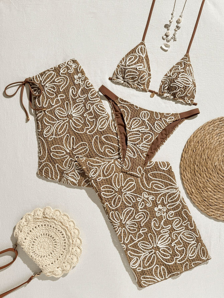 Damen Bikini-Set mit lässigem Overlayer Echo Archiv