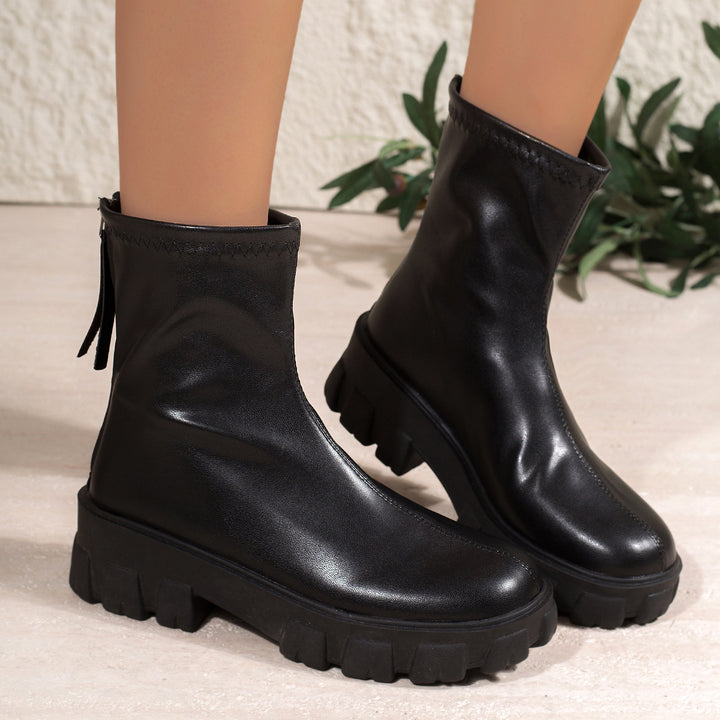 Damen Modische Chunky Stiefel Echo Archiv