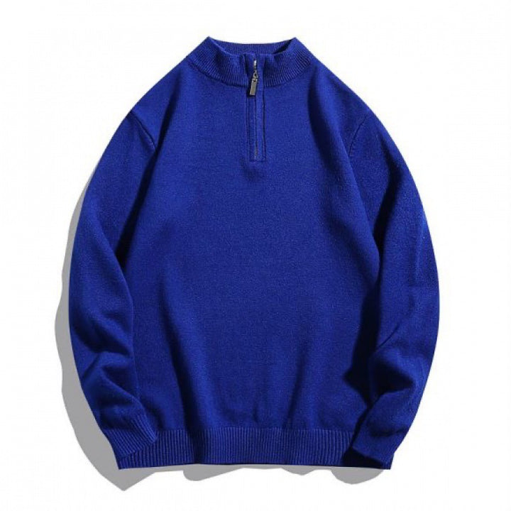 Herren gemütlicher Rollkragenpullover mit Reißverschluss Echoarchiv