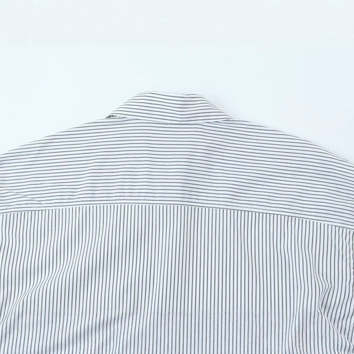 Damen Bindeschal‑Bluse mit Streifenmuster und Oversize‑Passform Echoarchiv