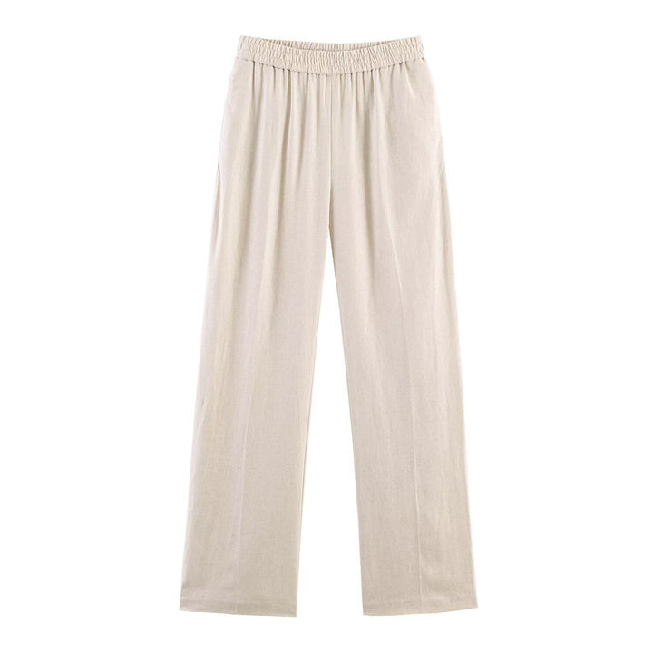 Damen Weite Palazzo-Hose mit elastischem Raffungsgummibund und fließendem Leichtstoff Echo Archiv