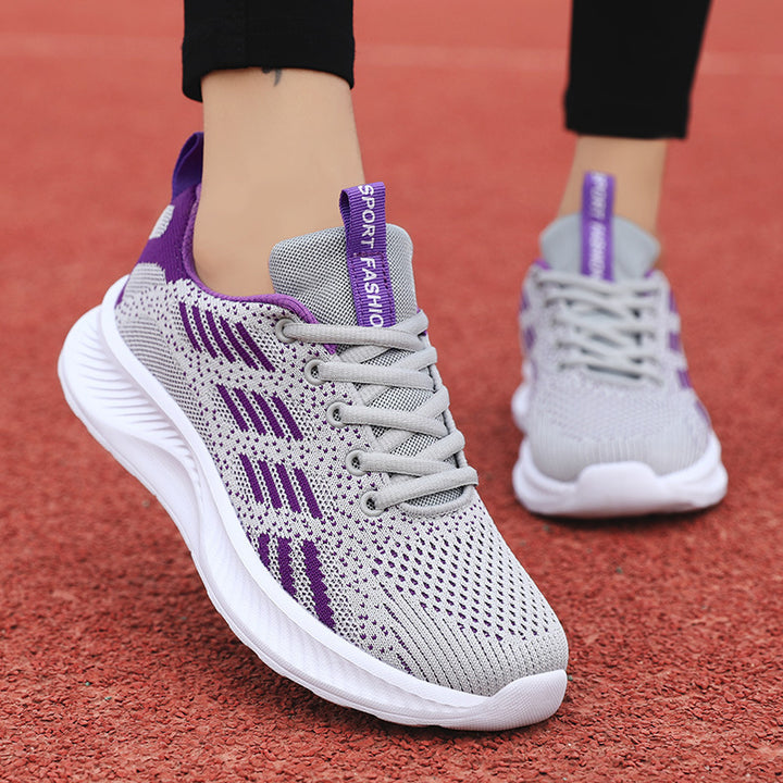 Damen nan ultraleichter Strick-Freizeitsneaker mit ergonomischer Dämpfungskernsohle und Zuglasche Echo Archiv