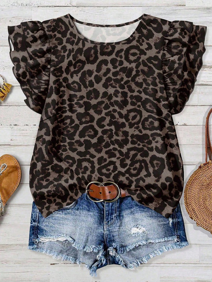 Damen Bluse mit puffärmel und floralem Muster Echo Archiv