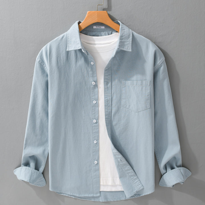 Herren Lässiges Layering-Hemd im Overshirt-Stil mit weichem Baumwollgriff und Brusttasche Echoarchiv