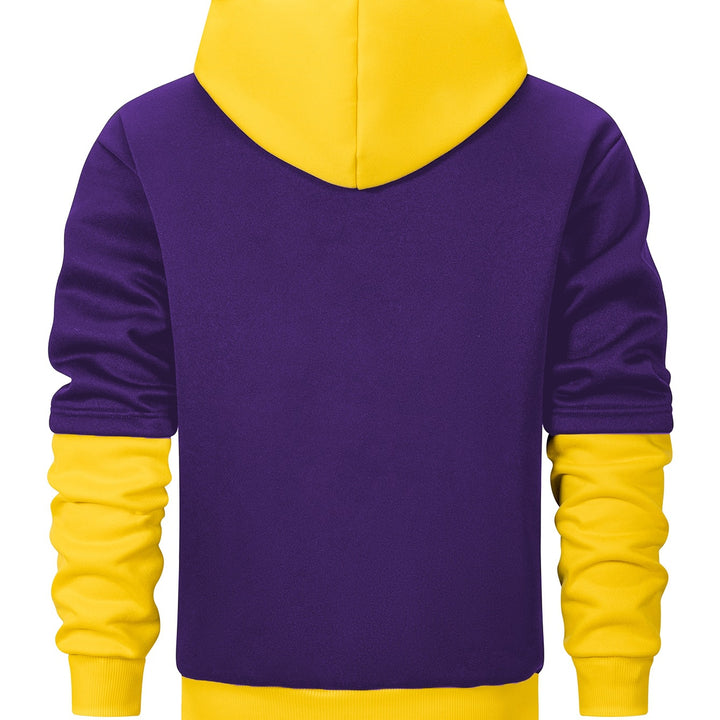 Herren Kapuzenpullover im Lagen-Look mit Kontrastkapuze und Kordelzug Echo Archiv