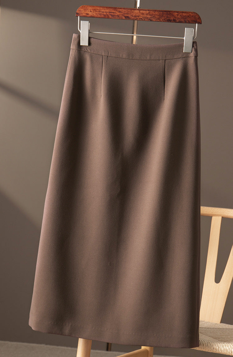 Damen Eleganter Midirock mit hoher Taille Echoarchiv