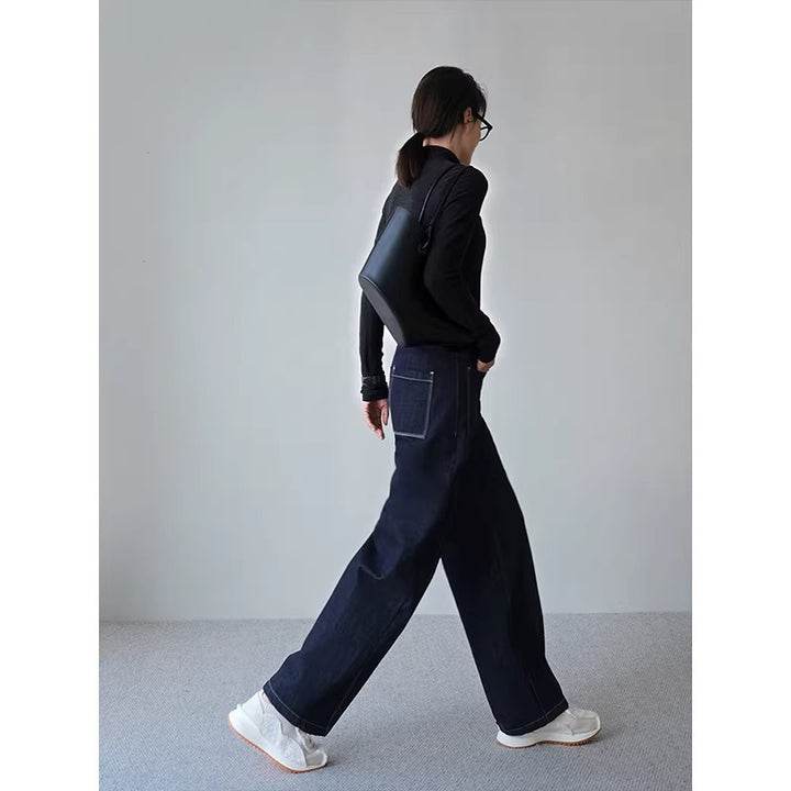 Damen Weite Jeans mit hohem Bund Echoarchiv