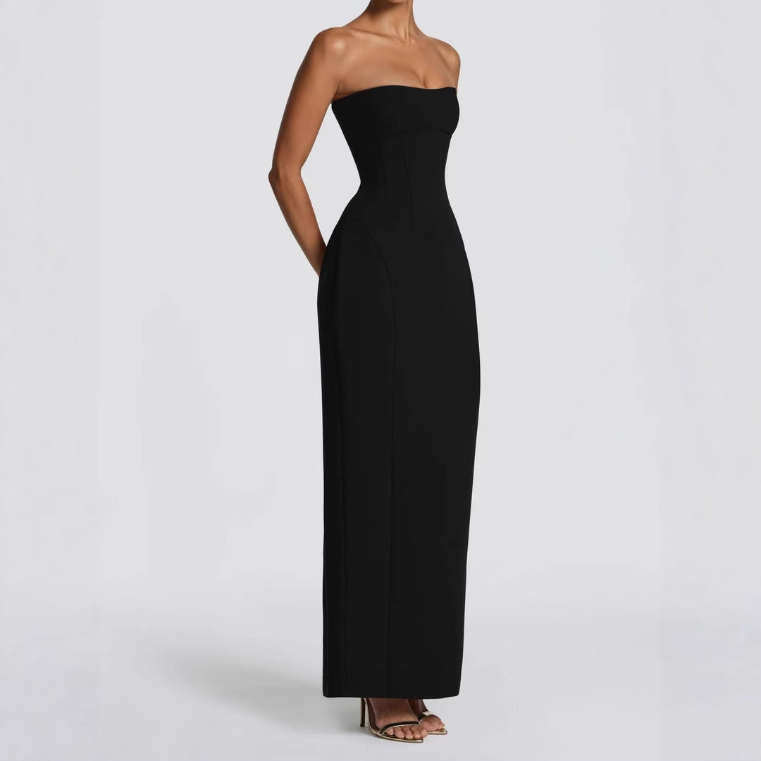 Damen Elegantes Cocktailkleid mit schulterfreiem Schnitt Echo Archiv