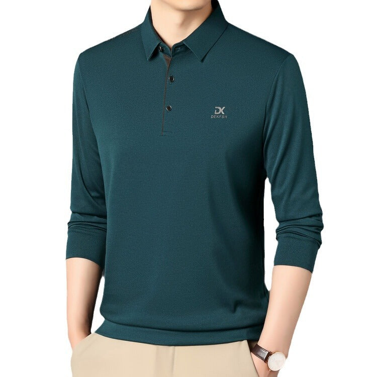 Herren Poloshirt mit hochwertiger Textur und modernem Kragen Echoarchiv