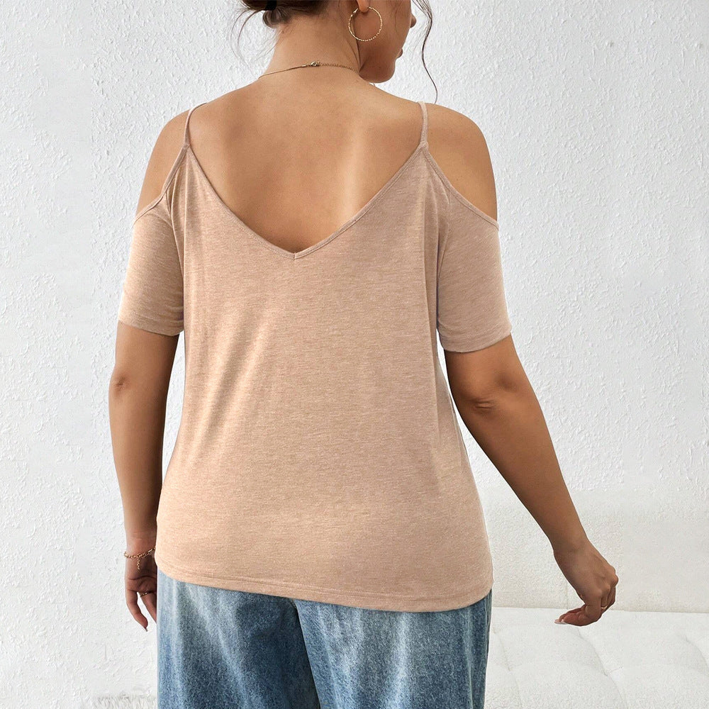 Damen lässiges T-Shirt mit Cut-Out-Ärmeln Echo Archiv