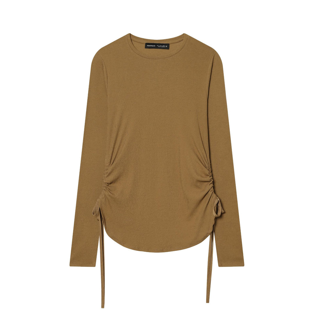 Damen nan tailliertes Longsleeve mit seitlicher Raffung und Tunnelzug Echo Archiv