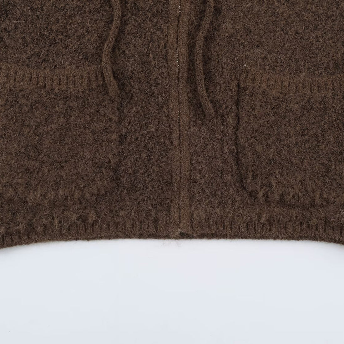 Damen Teddy-Fleece-Weste mit Kapuze, Reißverschluss und aufgesetzten Taschen Echoarchiv