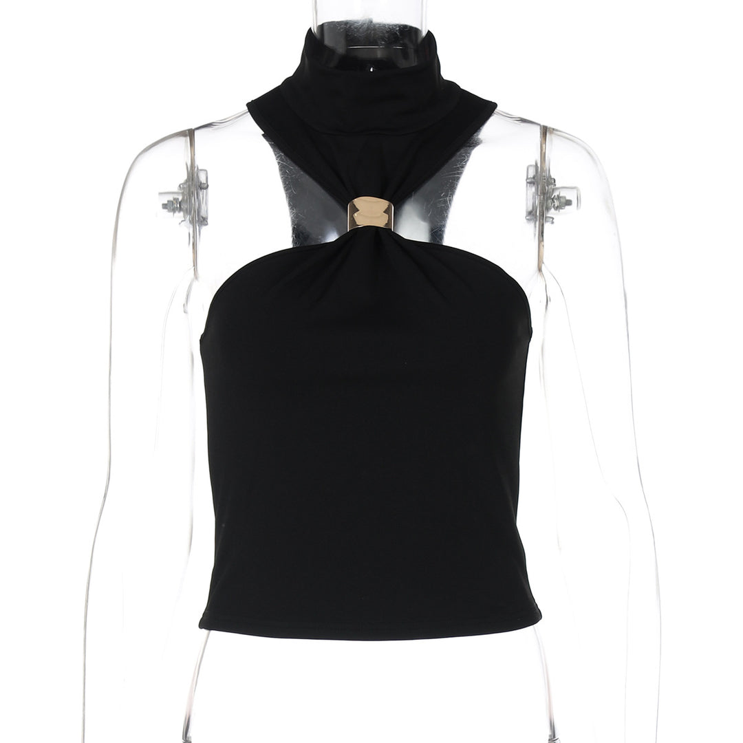 Damen modernes High-Neck Top Echo Archiv