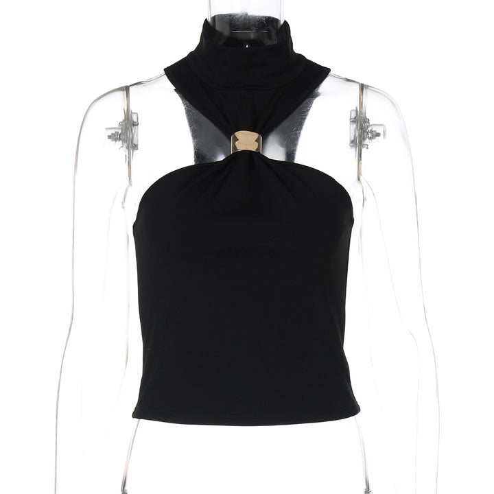 Damen modernes High-Neck Top Echo Archiv
