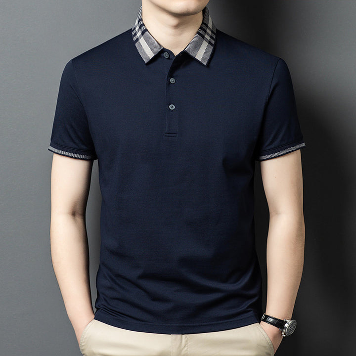 Herren Poloshirt mit modernem Kragen und eleganter Struktur Echoarchiv