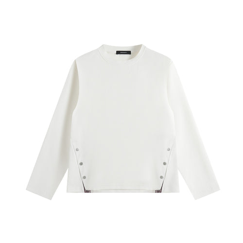 Unisex Oversize-Sweatshirt mit seitlichen Druckknopfleisten und Rundhals Echoarchiv