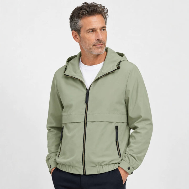 Herren Leichte Regenjacke mit verstellbarer Kapuze Echo Archiv