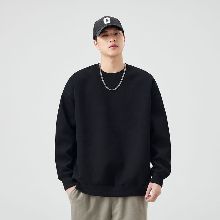Unisex Oversize Baumwoll-Sweatshirt mit Rundhalsausschnitt und breiten Bündchen Echo Archiv