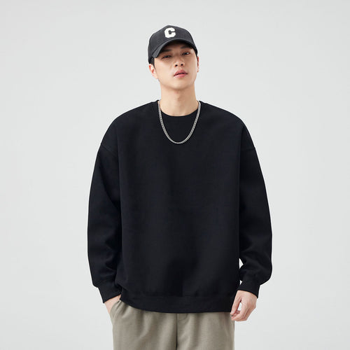 Unisex Oversize Baumwoll-Sweatshirt mit Rundhalsausschnitt und breiten Bündchen Echo Archiv