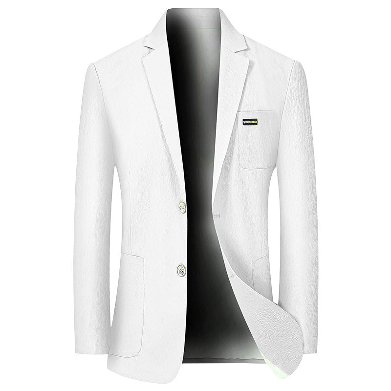 Herren Modernes Stretch Business-Sakko mit schmalem Schnitt und aufgesetzten Taschen – Tianoro