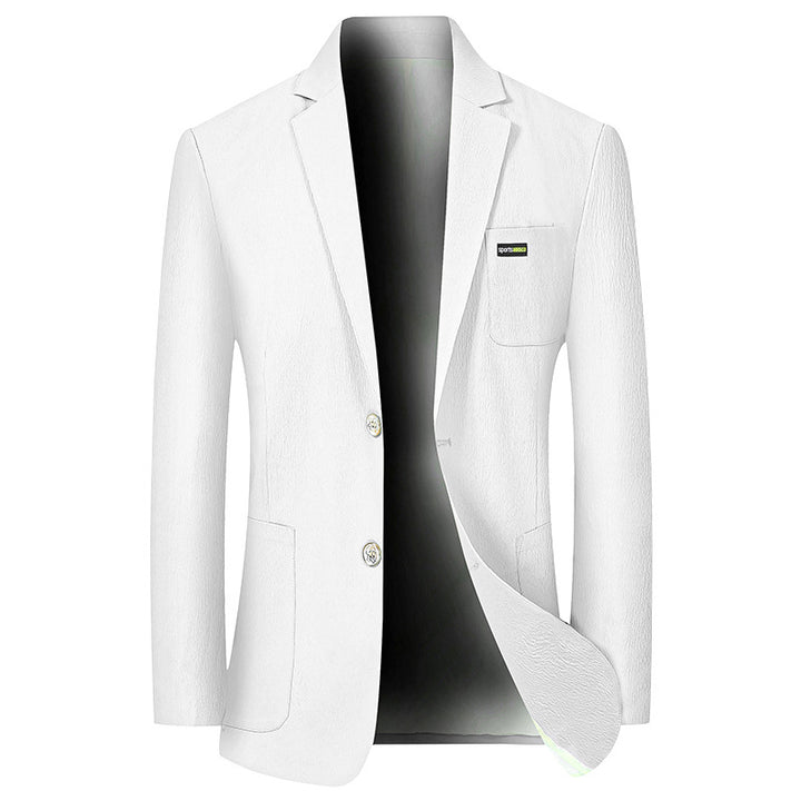Herren Modernes Stretch Business-Sakko mit schmalem Schnitt und aufgesetzten Taschen – Tianoro