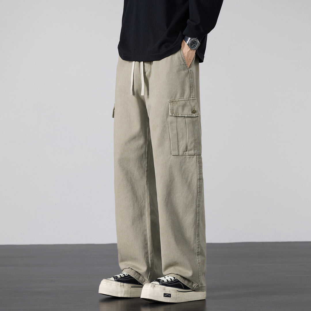 Herren Weite Cargo-Hose mit Tunnelzugbund und Multifachtaschen Echo Archiv