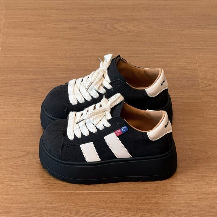 Damen Sportliche Plattform-Sneaker mit strapazierfähigem Obermaterial Echo Archiv