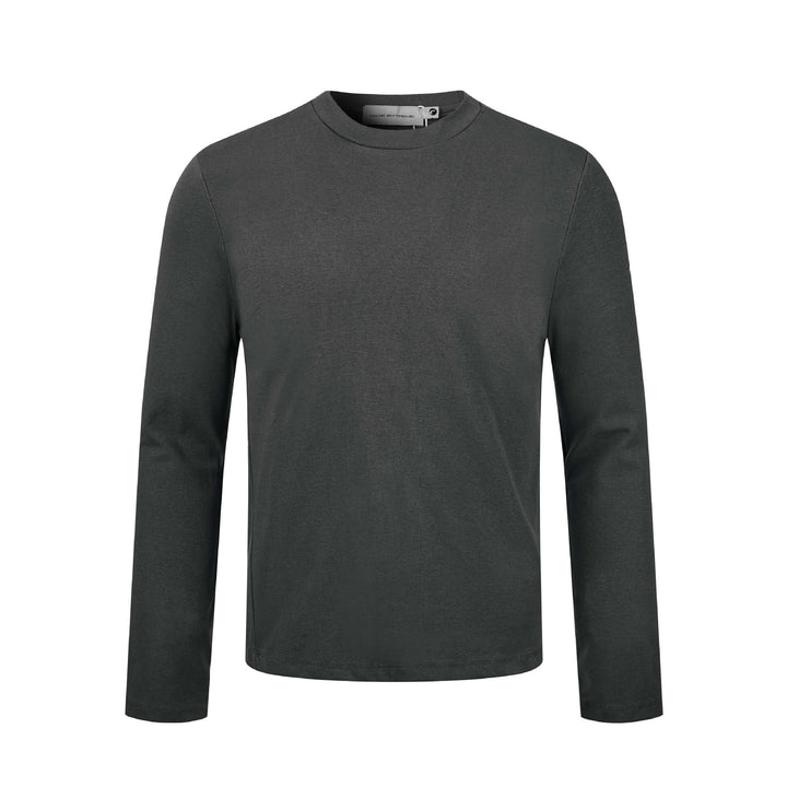 Unisex Feines Langarm-Basicshirt mit Rundhals und schmaler Passform Echoarchiv