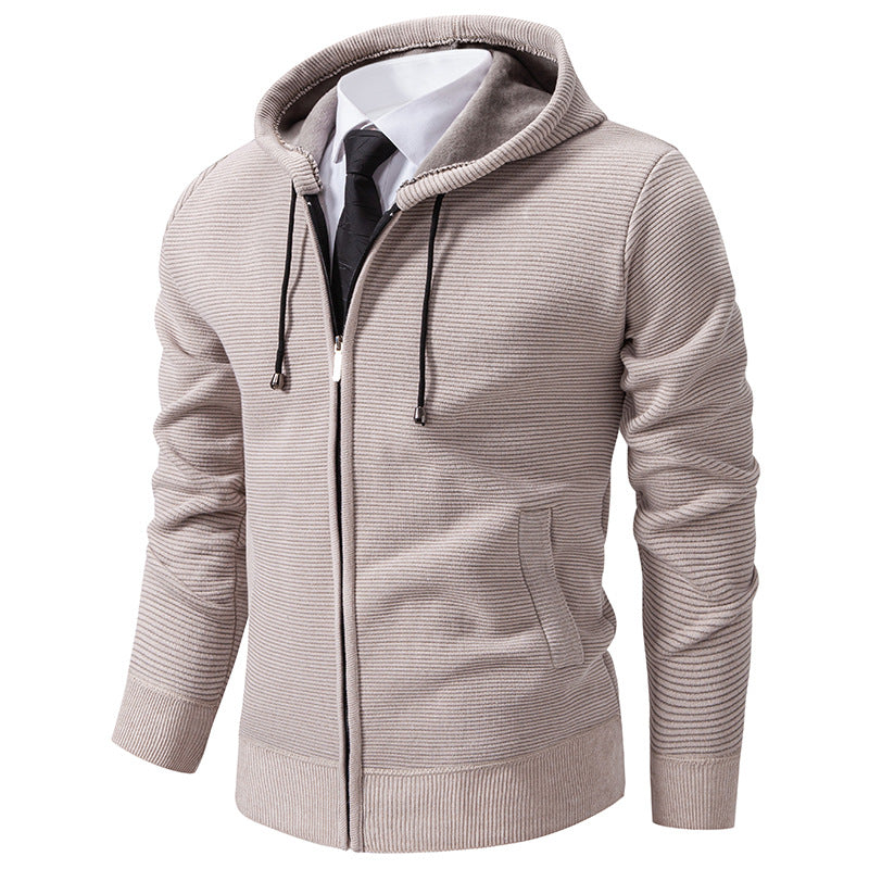 Herren elegante Strickjacke mit Kapuze und modernem Design Echoarchiv