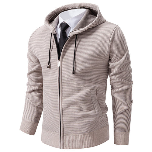 Herren elegante Strickjacke mit Kapuze und modernem Design Echoarchiv