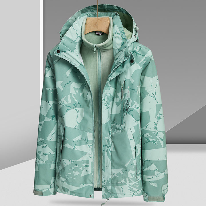 Herren Wasserabweisende Outdoor-Jacke mit integrierter Fleece-Innenjacke Echo Archiv