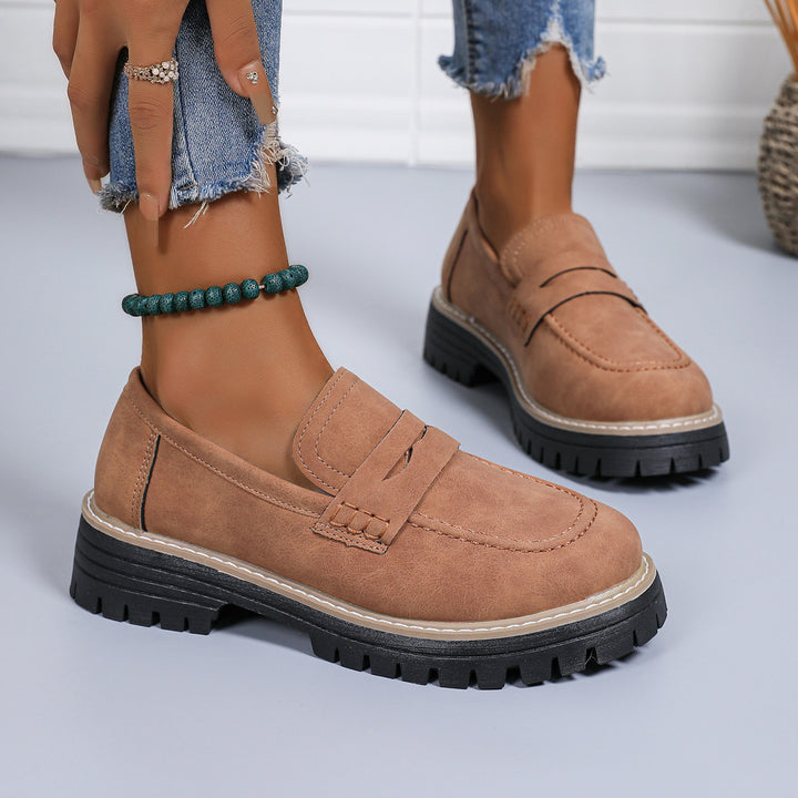 Damen Chunky Loafer mit grober Profilsohle und Faux‑Suede Obermaterial Echo Archiv