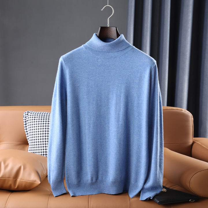 Herren Feiner Rollkragenpullover in schlanker Minimal‑Silhouette aus Woll‑Kaschmir‑Mix Echoarchiv