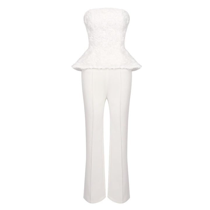 Damen Elegantes Peplum-Top mit ausgestellter Hose Echo Archiv