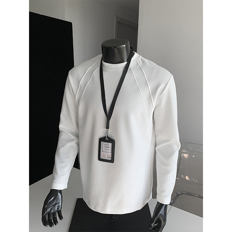 Herren Feines Langarm-Sweatshirt mit leichtem Stehkragen und Raglannähten Echo Archiv