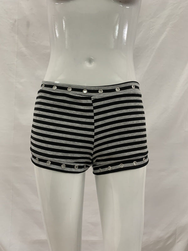 Damen Hipster Shorts mit modischem Streifenmuster Echo Archiv