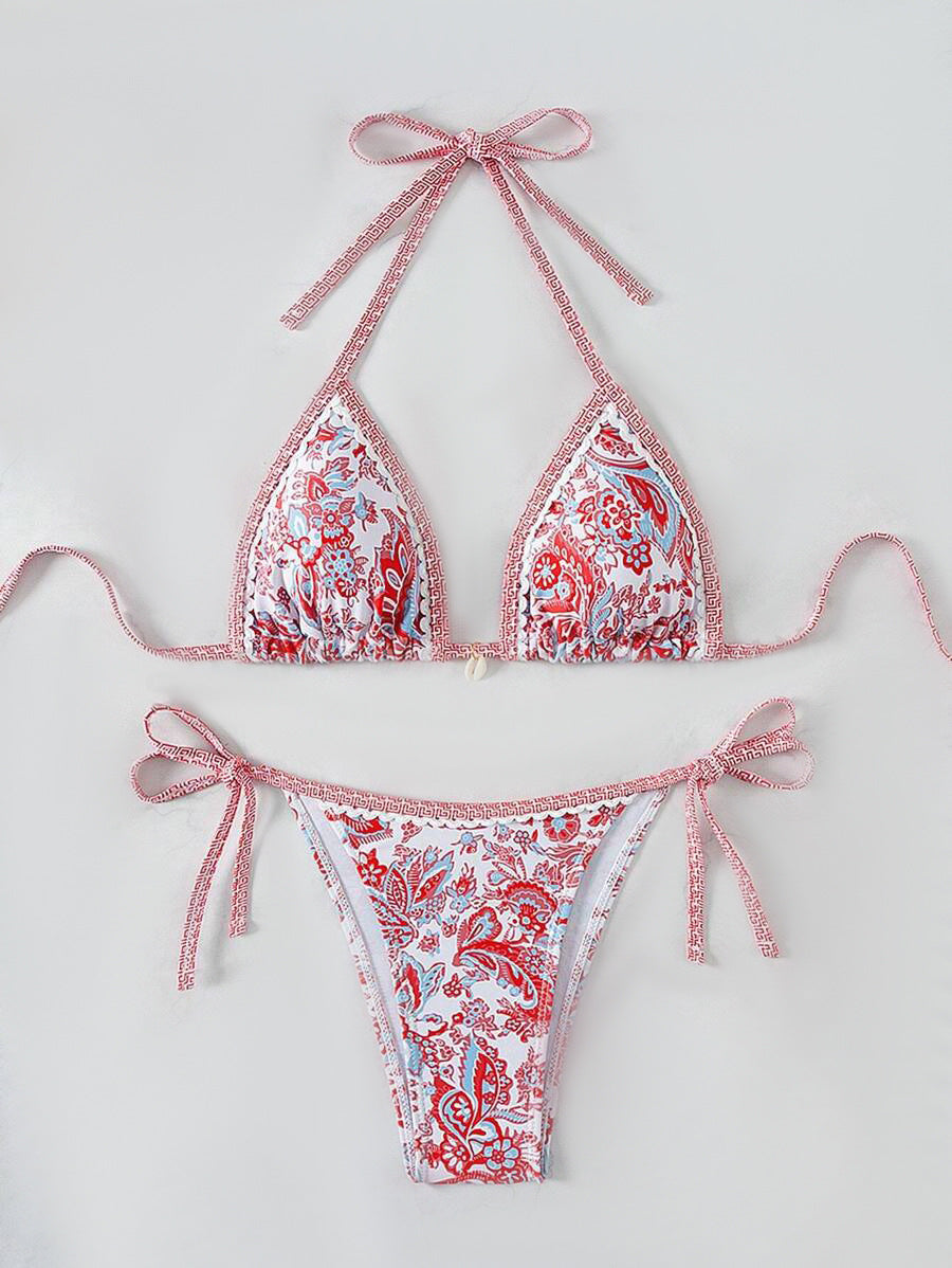 Damen Triangel-Bikini mit aufwendigem Floral-Design Echo Archiv