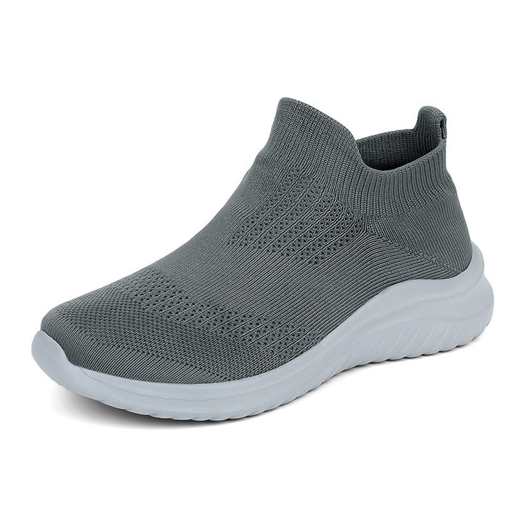 Unisex nan atmungsaktiver Strickslipper Sockenschuh mit elastischem Schaft und stoßdämpfender Sohle Echo Archiv